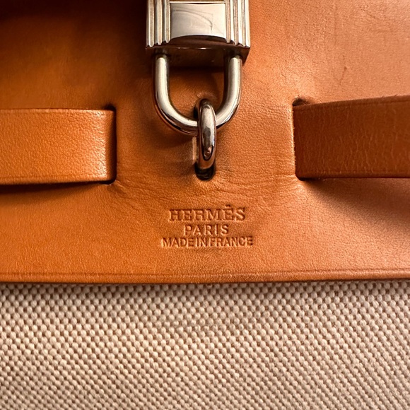 Pre-loved Hermès Vintage Herbag Bag 31 Beige - Picture 11 of 11